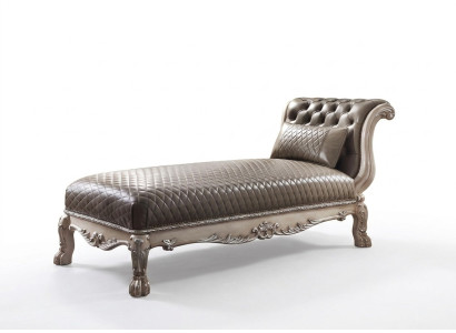 Letto classico in pelle di lusso Letti Poltrona Chesterfield Chaise longue