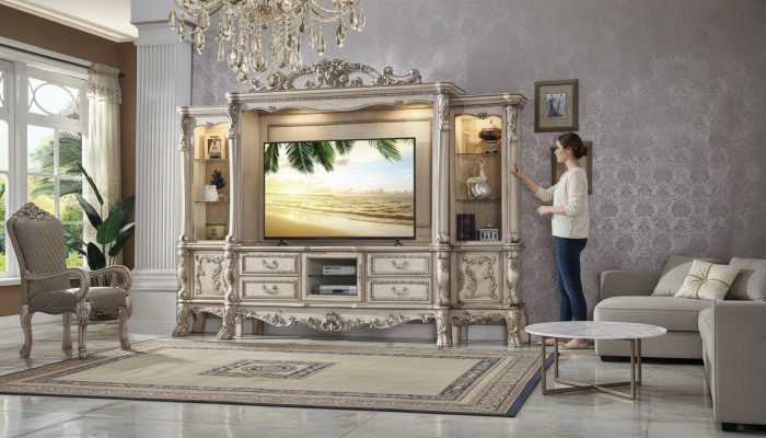 Soggiorno Set soggiorno Vetrina Armadio Set Parete soggiorno Scaffale TV Parete