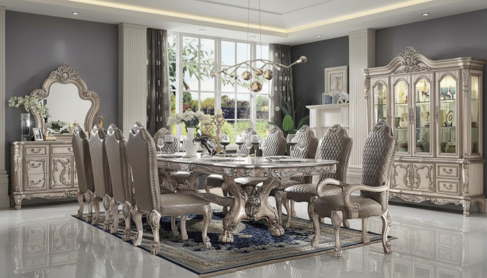 Gruppo di sedie in legno 10x set di sedie da pranzo poltrona sedie da riposo sedia barocca