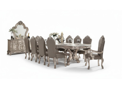 Gruppo di sedie in legno 10x set di sedie da pranzo poltrona sedie da riposo sedia barocca