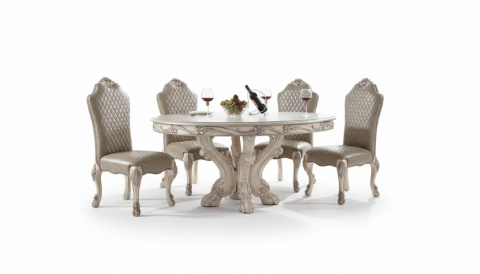Set da pranzo Ess Gruppo Tavolo in legno Tavoli Set completo 7 pezzi Tavolo da pranzo 6x sedie
