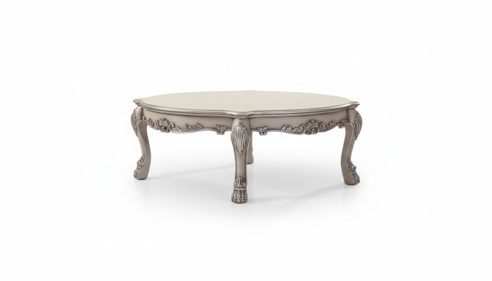 Legno Mobili italiani stile classico lusso Tavolino beige Soggiorno Rotondo