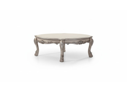 Legno Mobili italiani stile classico lusso Tavolino beige Soggiorno Rotondo