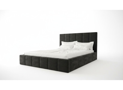 Letto matrimoniale di lusso in velluto tessuto letto matrimoniale design da 160x200cm.