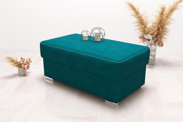 Mobili Casa Panche Seduta Tessile Verde Design Pouf Sgabello Pouf Imbottito Pediera