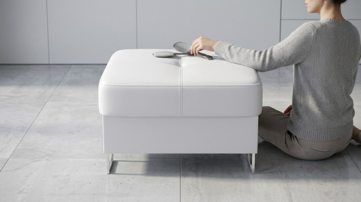 Ottomana Pouf Tessuto Tessile Design Ottomano Panchina Poggiapiedi Lounge Sgabello Club