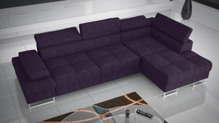 Divani a L Divano Divano Imbottito Design di Divani Angolari Tessuto Pelle Nuovo