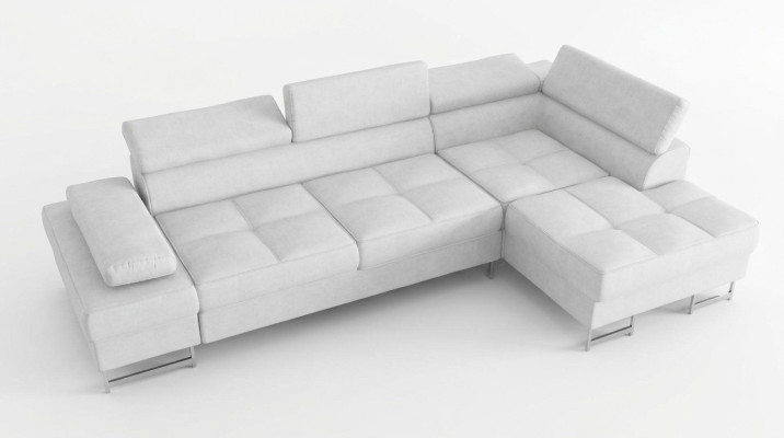 Divani a L Divano Divano Imbottito Design di Divani Angolari Tessuto Pelle Nuovo