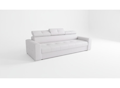 Mobili per la camera da letto moderni, divano a 3 posti bianco imbottito.