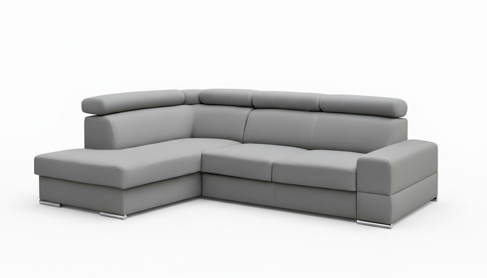 Sofà d'angolo in tessuto di alta qualità con funzione letto a L moderno per il soggiorno.
