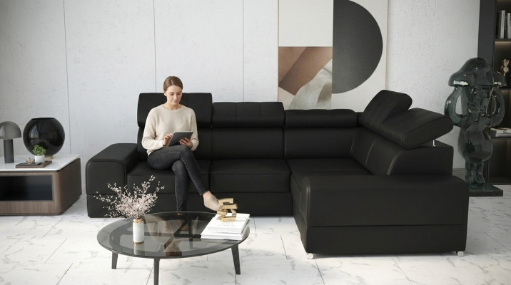 Divano ad angolo Divano Divani Tessile Letto Funzione Design Forma a Lusso Moderno Nuovi