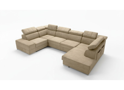 Divano angolare a forma di U divano in tessuto divani design divano a L con funzione letto in tessuto