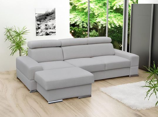 Soggiorno funzionale letto stoffa divano angolare a L divano design tessile divani