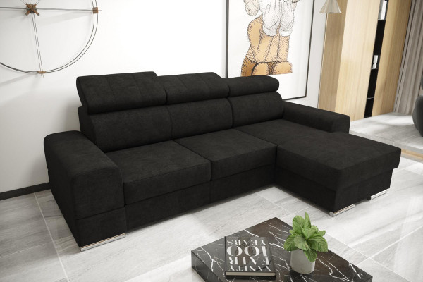 Soggiorno funzionale letto stoffa divano angolare a L divano design tessile divani