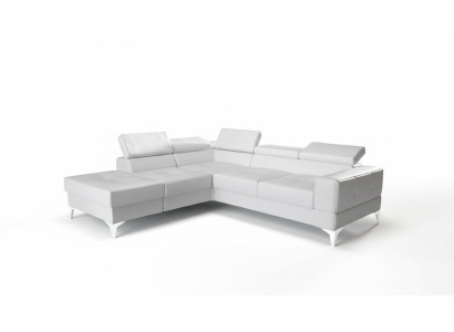 Divano ad angolo a L divano living paesaggio imbottito multifunzionale design moderno tessuto