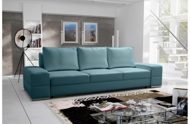 Divano in ecopelle, divano di design elegante, design 3 posti, mobili classici, mobili xxl.