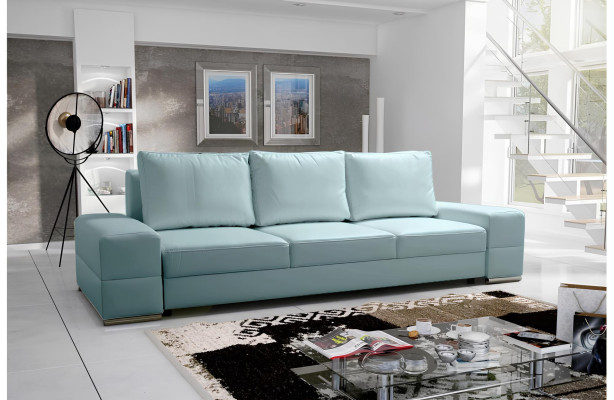Divano in ecopelle, divano di design elegante, design 3 posti, mobili classici, mobili xxl.