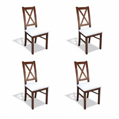 Gruppo sedie Tessuto Imbottite sedie Set 4x Sedia da pranzo Sedile Nuovo