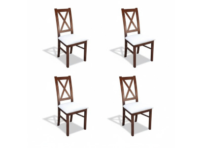 Gruppo sedie Tessuto Imbottite sedie Set 4x Sedia da pranzo Sedile Nuovo