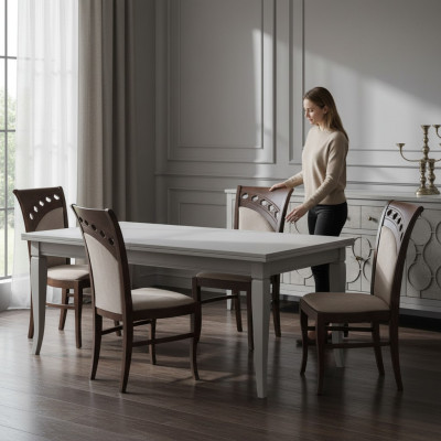 Design sedia 4x gruppo sedie poltrone set Velluto Tessuto Nuovo Sala da pranzo Ristorante