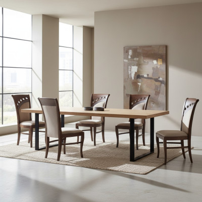 Design sedia 4x gruppo sedie poltrone set Velluto Tessuto Nuovo Sala da pranzo Ristorante