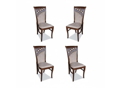 Design sedia 4x gruppo sedie poltrone set Velluto Tessuto Nuovo Sala da pranzo Ristorante