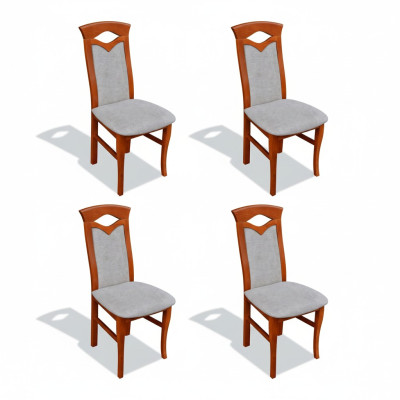 Set di sedie poltrona design imbottitura tessuto tessuto sala da pranzo soggiorno 4 sedie nuove