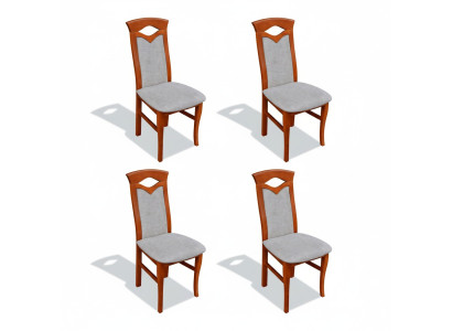 Set di sedie poltrona design imbottitura tessuto tessuto sala da pranzo soggiorno 4 sedie nuove