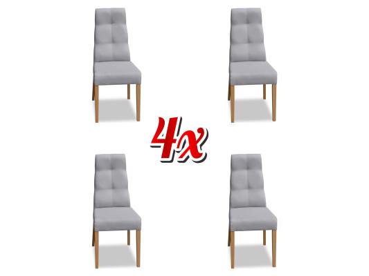 Set 4x sedie design in legno tessuto imbottito sedie da pranzo per la ristorazione sala da pranzo nuovo