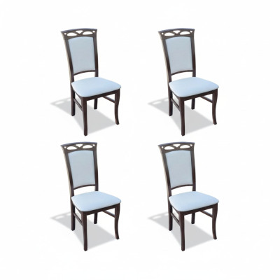 Sedia da pranzo con schienale sedia da pranzo sedia da pranzo Nuovo Tessile Set di 4 sedie in legno massiccio