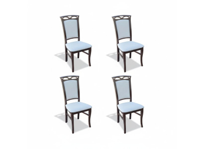Sedia da pranzo con schienale sedia da pranzo sedia da pranzo Nuovo Tessile Set di 4 sedie in legno massiccio