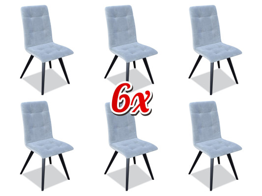 Gruppo sedie Set di sedie da sala da pranzo in stile lussuoso italiano 6 sedie