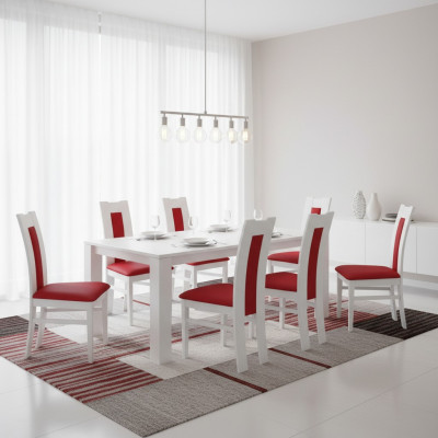 Sedia 8x da pranzo Poltroncina da salotto Tessuto Poltroncina Set Nuovo Sedie da cucina Posto a sedere