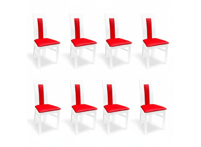 Sedia 8x da pranzo Poltroncina da salotto Tessuto Poltroncina Set Nuovo Sedie da cucina Posto a sedere
