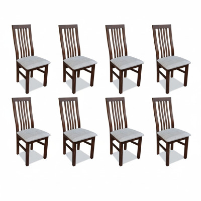 Soggiorno in tessuto per sedute Mobili Sedia Set 8x Sedia Design Poltrona Poltrona Rivestita Sedie Gastronomia