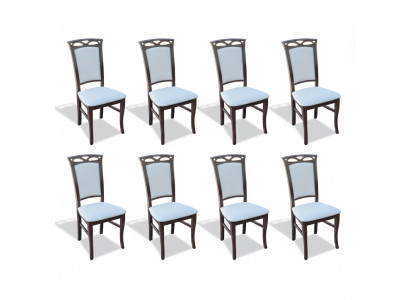 Set di design per sala da pranzo composto da 8 sedie imbottite con schienale alto K12.