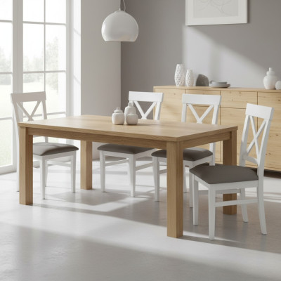 Abito completo Poltrona Nuova 4x Sedie Sedia Imbottita Design Veranda Cucina Posto Sala da pranzo