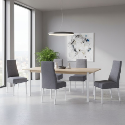 Sala da pranzo Cucina Gruppo Set Sedia Grembiule Posto Panca Legno 4x Sedie Mobili Nuovi