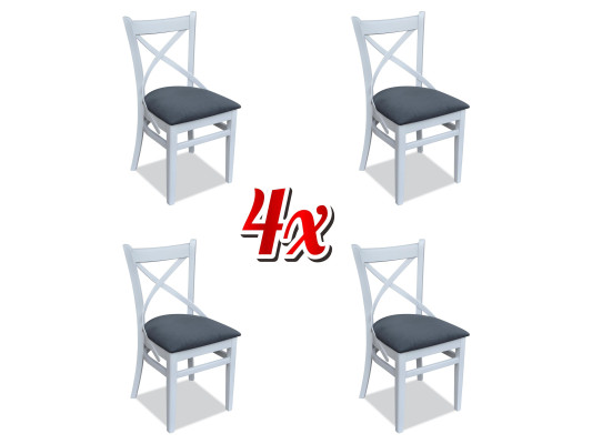 Set di sedie di design con imbottitura in tessuto per 4 sedie. Mobili di lusso con schienale. Nuove sedie.