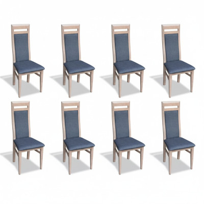 Set di sedie da sala da pranzo con schienale completo di poltrone gruppo completo soggiorno 8 pezzi nuovo.