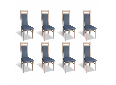 Set di sedie da sala da pranzo con schienale completo di poltrone gruppo completo soggiorno 8 pezzi nuovo.