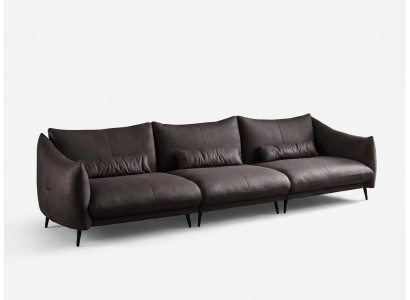 Divano design in tessuto imbottito, mobili italiani, divano a 4 posti.