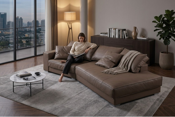 Design a forma di L Moderno Divano di lusso Nuovo Divano angolare Divani Tessuto Letto Funzione