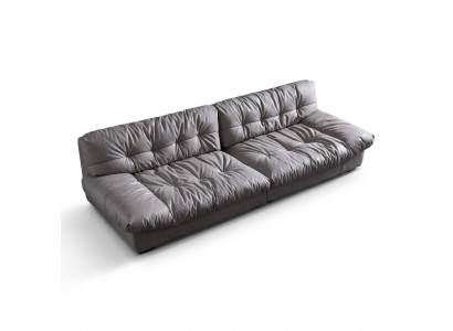 Grande soggiorno in pelle di design moderno divano XXL 4 posti in tessuto