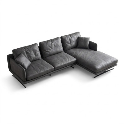 Mobili italiani per soggiorno in stile soft, divani design angolari a L.