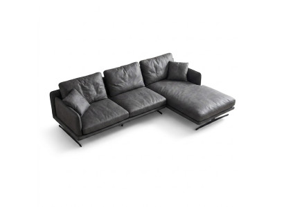 Mobili italiani per soggiorno in stile soft, divani design angolari a L.