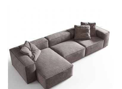 Design Imbottitura Tessuto Moderno Elegante Design Tessuto Divano a L L-Forma