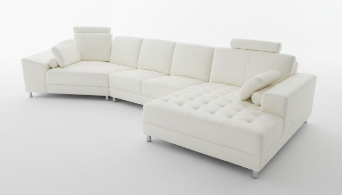 Design divano angolare in pelle Divani Divani a forma di U Divano Couch Imbottito Nuova zona giorno
