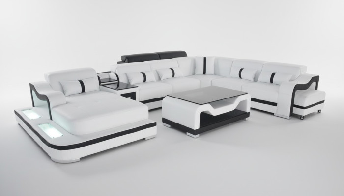 Design divano moderno Divano angolare imbottito Nuovo layout abitativo a forma di U
