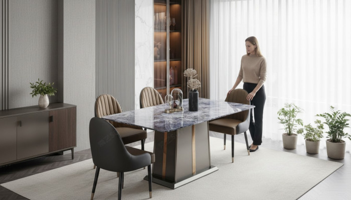Marmo stile cucina tavolo da pranzo moderno tavolo tavoli sala da pranzo mobili di lusso design